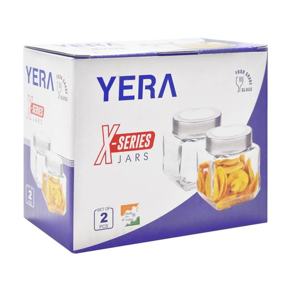 Buy Yera X Series Glass Jar With Lid 320 ml Online at Best Price